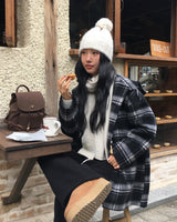 [ORIGINAL] メーターチェックフーデッドダッフルコート