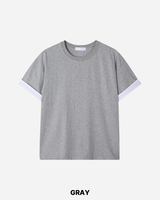 Duet Crop Roll-up Short Sleeve T