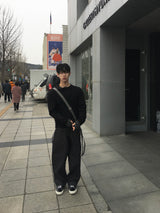 ルイナーレザーポケットローデニムパンツ