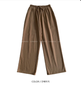 genie 366 straight cotton banding wide pants