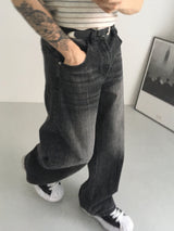 stripe curved denim(2colors)