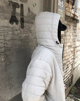 Monning String Two-Way Hooded Oversized Lightweight Puffer Jacket
