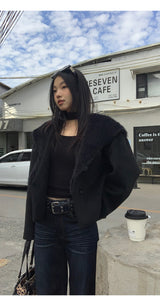 トレンドベルトワイドブーツカットデニムパンツ