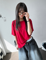 Maki Bibi Soft-Touch Basic Loose T-Shirt 10color