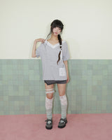  LACE LAYERED OVER KNEESOCKS / MINT