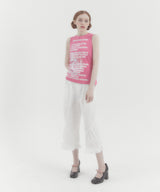 Capri Nylon Shirring Pants Ivory