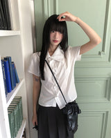 カジュアルシャーリングカラー半袖シャツ