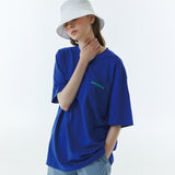 スナップロゴTシャツ ブルー