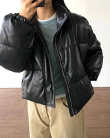 Mute Leather Short Padding Down Jumper 3C
