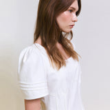 タックディテールリネンドレス(White)