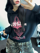 LOVING IN FIRE HOODIE T SHIRT 🖤🩷2COLOR
