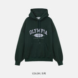 LMN オリンピアエンブロイダリーダブルペーパーオーバーサイズフィットフーディド (6 colors)