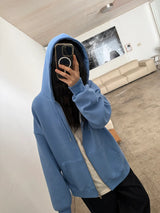 two way hood zip up