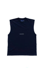 スリーブレスコットンT (NAVY)