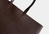 Look After Normal Leather Square Shoulder Tote Bag