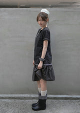 リーン ボウ ブラウス (black)