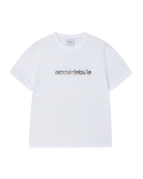 26SS WOMAN スパングルロゴ半袖Tシャツ