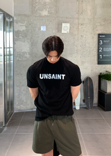 オーブリー アンスタイント レタリング マッスルフィット ショートスリーブ