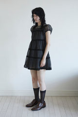 ベイビードールドレス IN BLACK CHECK
