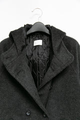 hood wool double coat(2colors)
