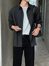 LMN Mer Oversized Fit Check Shirt (2 colors)