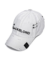 BBD Cross Damage Custom Denim Cap (White)