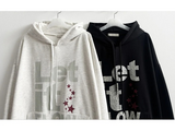 Rear Let It Flow Crack Lettering Overfit Hoodie