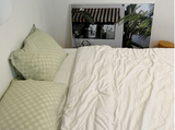 CLEAR CHECK PILLOW COVER