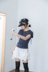 ナポレオン ボタン Tシャツ(black)