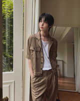 Saffy Linen Two Pocket Crop Jacket