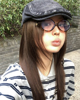 (Unisex) ストライプカラーT