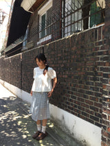 トゥルーチェックシフォンスカート (1color)
