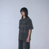 Untitled Layer Logo Pigment Wash Short Sleeve Washed Black