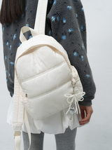 padded mini backpack - ivory           