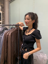 [MADE] AILLY SHIRRING PUFF BLOUSE