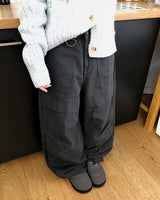 ダベンコットンワイドスナップカーゴロングパンツ