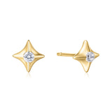 shooting star stud 14k gold plating + 925 silver earrings E064-02G
