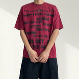 Cran lettering boxy fit short-sleeved T-shirt (4 colors)