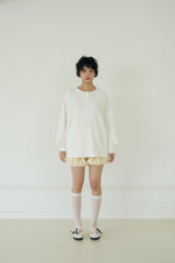 キキヘンリーネックワッフルトップ (WHITE)