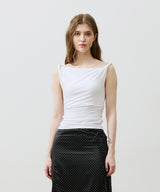 COS TWISTED SHIRRLING TOP / WHITE