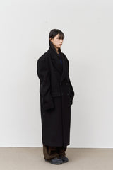 Draw Double Breasted Coat