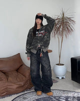 Lowell Layered Cargo Denim Pants