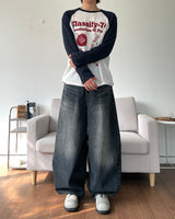 Washing Balloon Denim Pants