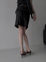 satin slip midi skirt (2color)