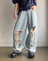 Elon damaged wide Jeans
