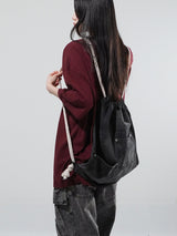 (UNISEX) Denim Rope String Gymsack