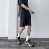Draped Plissé Wide Shorts
