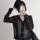 [Linen Cardigan☀️] See-Through Cardigan, Cube Summer Cardigan (12 colors) 