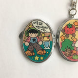 Oval-Shaped Mirror Keychain/楕円形ミラーキーホルダー