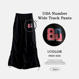 オズアメリカンフラグ No. 80 ピンポンストリングラインワイドパンツ